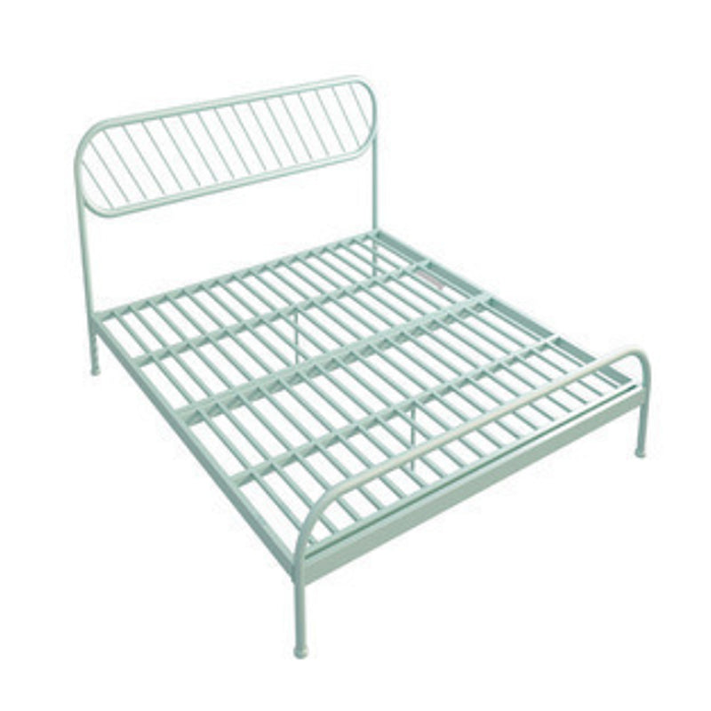 Glam Simple Metal Open-Frame Bed Upholstered Wire-Grid Bed Frame