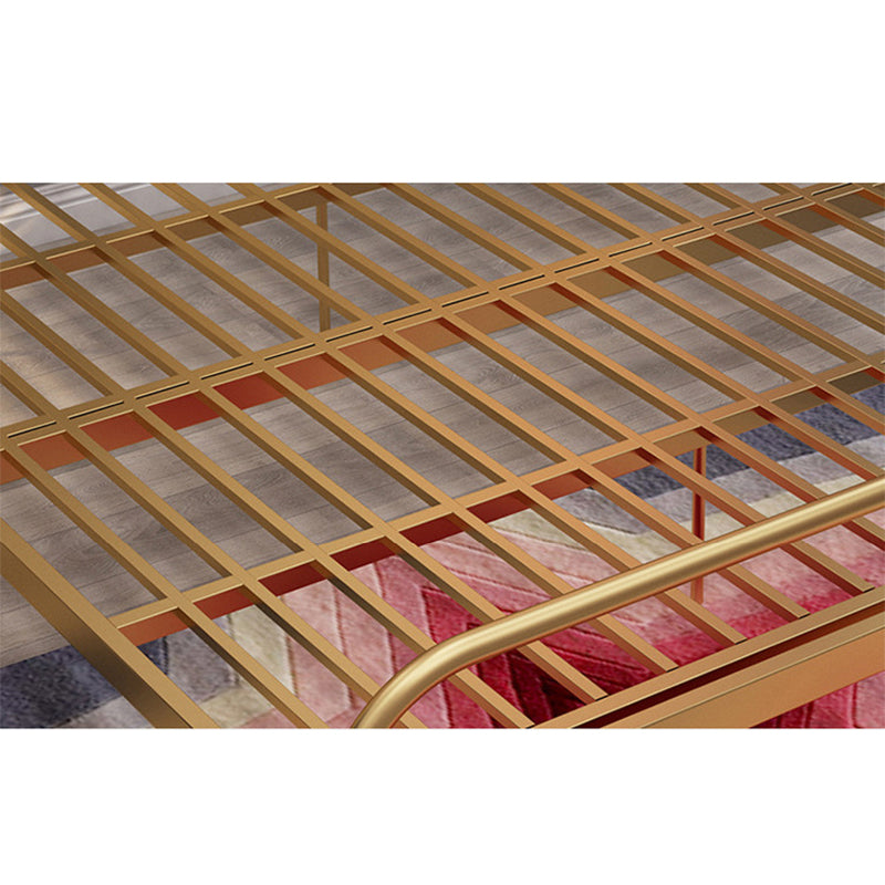 Glam Simple Metal Open-Frame Bed Upholstered Wire-Grid Bed Frame