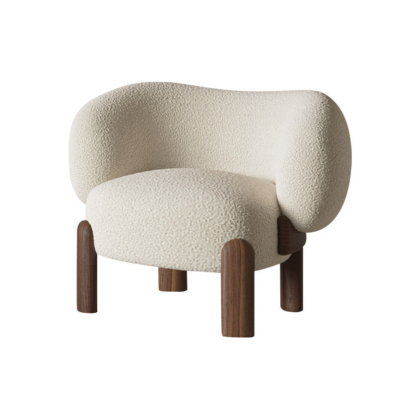 Contemporary Basic Four Leg Armchair Bedroom Solid Color Arm Chair