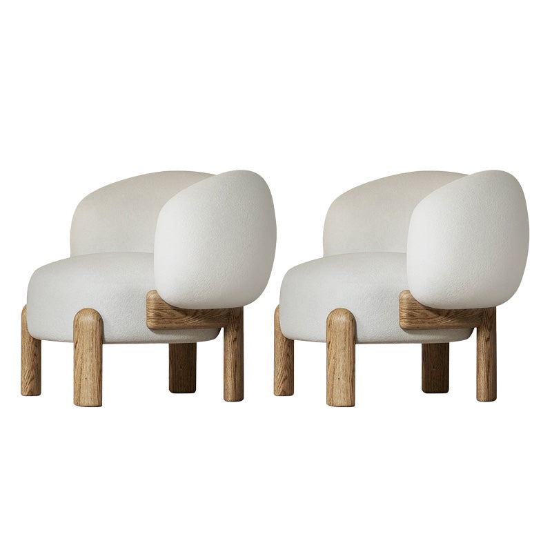Contemporary Basic Four Leg Armchair Bedroom Solid Color Arm Chair