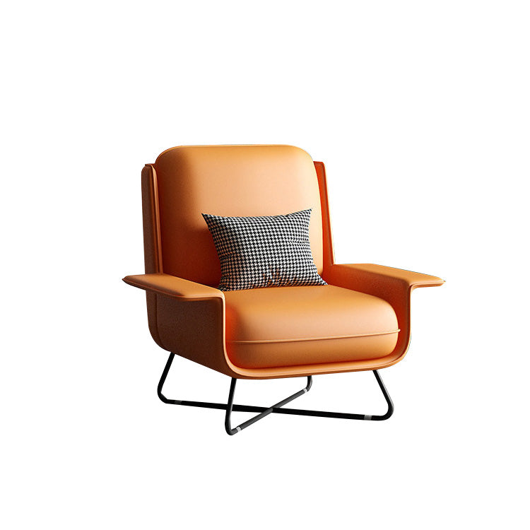 Contemporary Cross Accent Armchair Arms Included Office Accent Chair