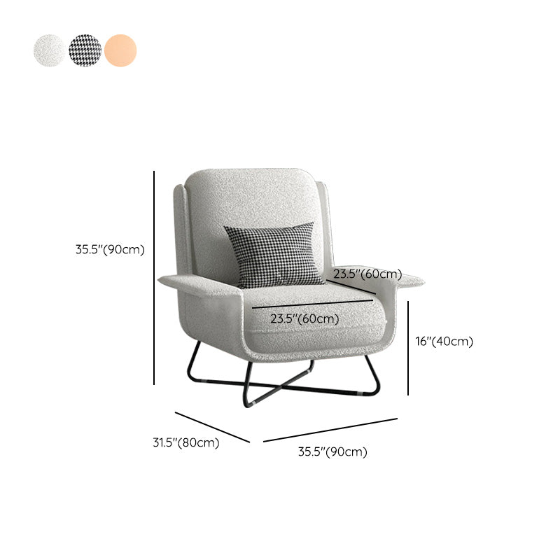 Contemporary Cross Accent Armchair Arms Included Office Accent Chair