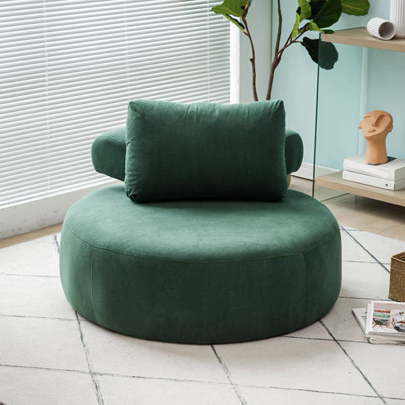 Contemporary Fixed Back Lounge Chair Bedroom Solid Color Lounge Chair