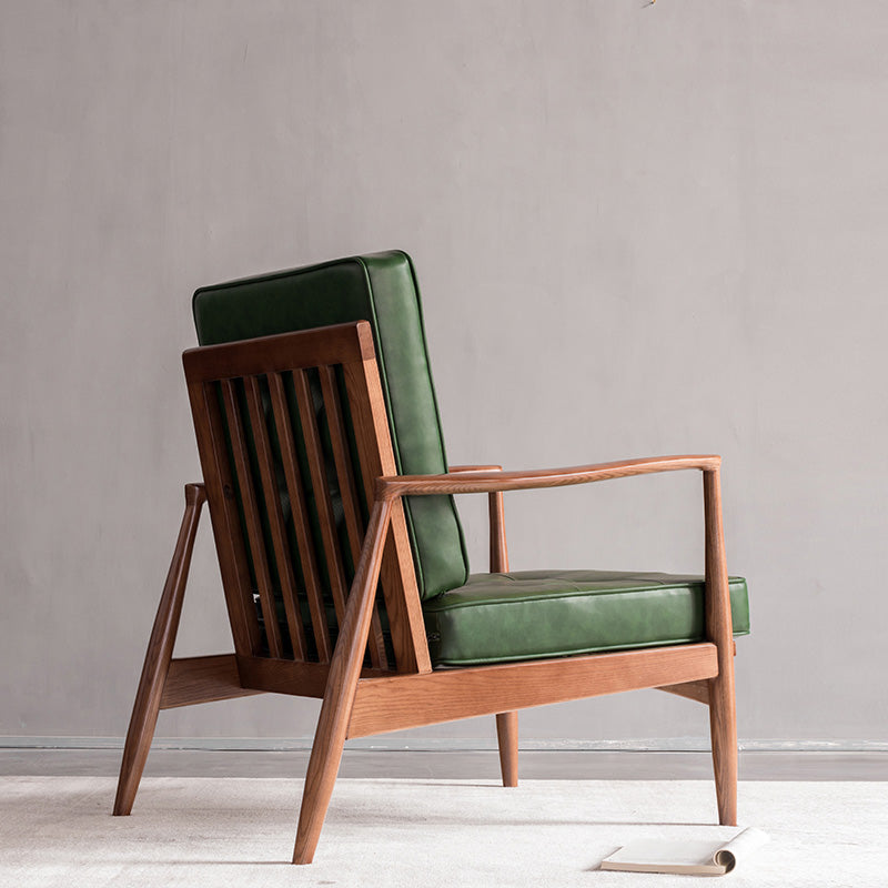 Basic Four Legs Lounge Chair Contemporary Tufted Cushions Accent Armchair