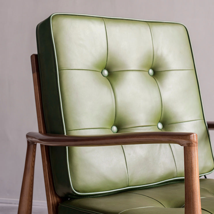 Basic Four Legs Lounge Chair Contemporary Tufted Cushions Accent Armchair