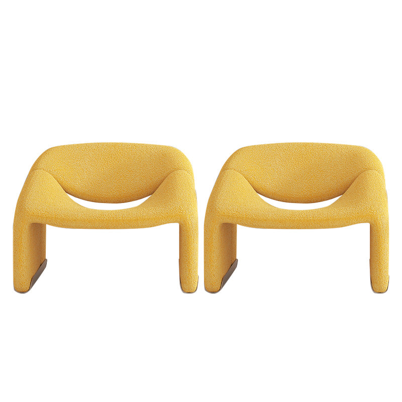 Contemporary Sled Side Chair Solid Color Bedroom Lounge Chair
