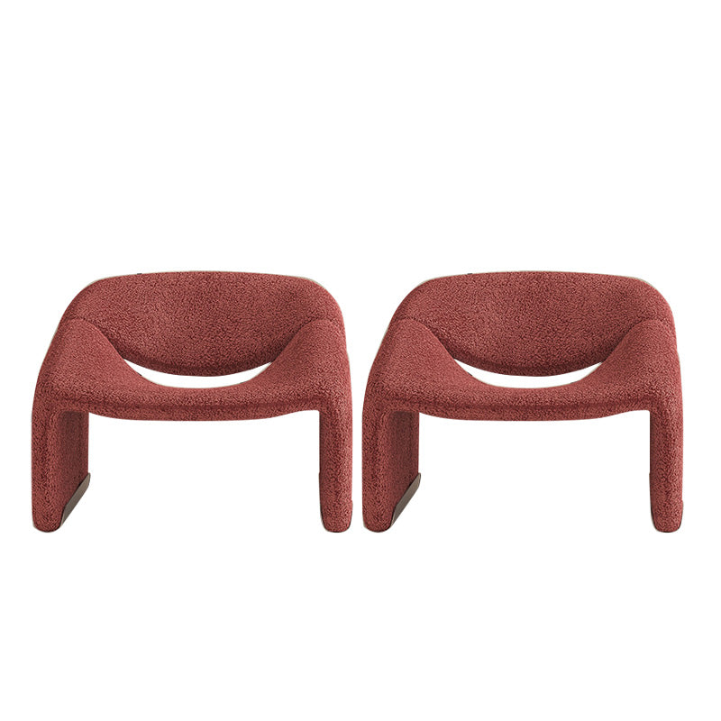 Contemporary Sled Side Chair Solid Color Bedroom Lounge Chair
