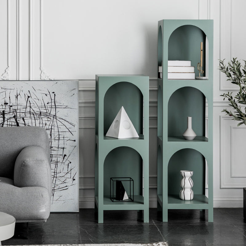 Scandinavian Shelf Bookcase Metal Standard Book Shelf with Rectangular Shelves