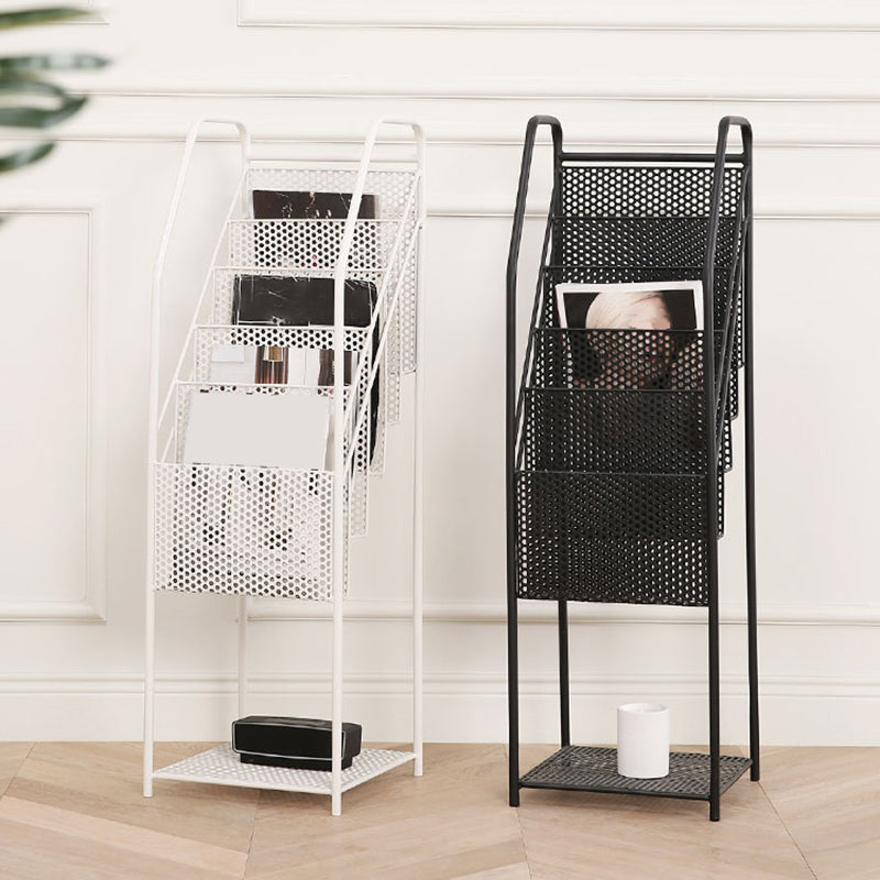 Industrial Closed Back Bookcase Metal Standard Bookshelf with Shelves