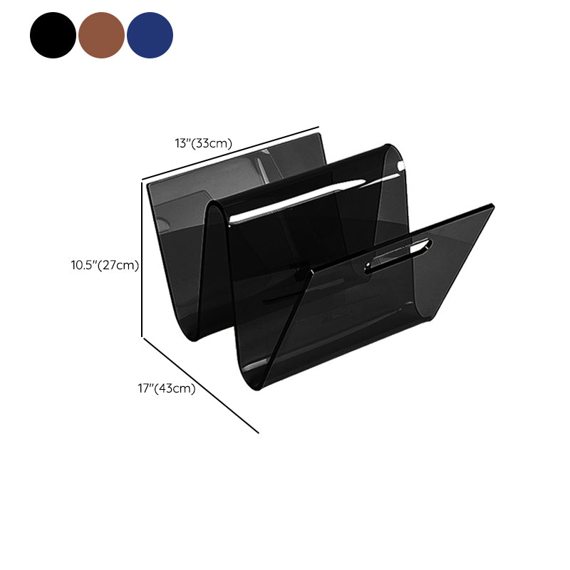 Contemporary Antique Finish Shelf Bookshelf Acrylic Geometric Bookcase