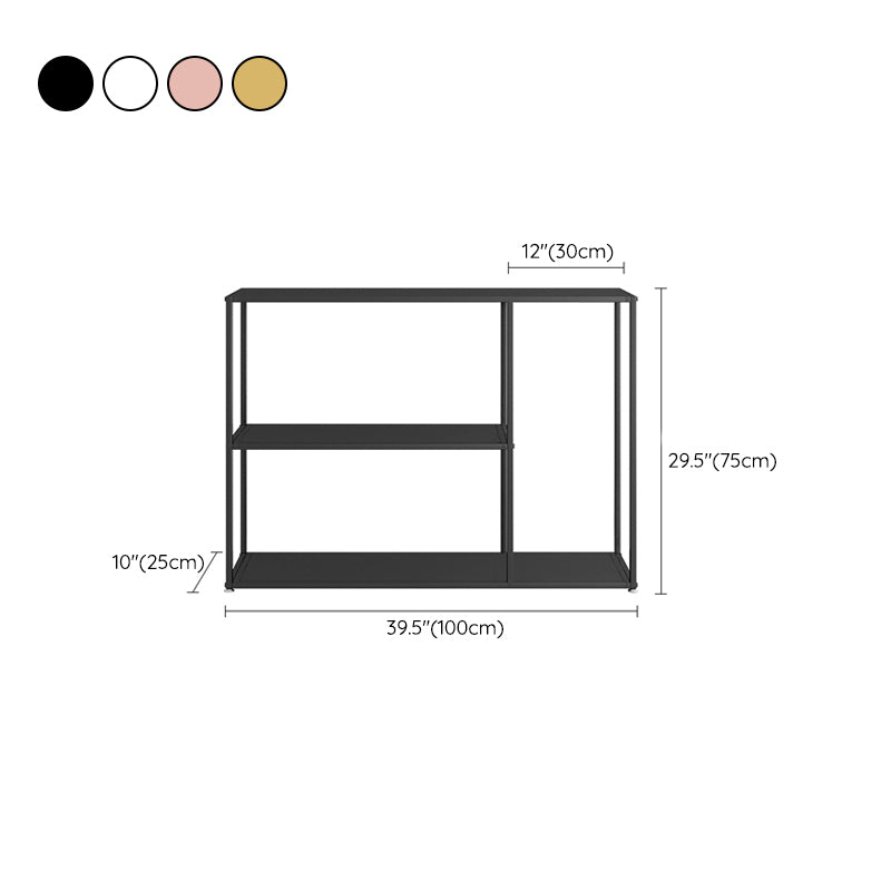 Metal Etagere Bookcase Scandinavian Open Back Bookshelf with Shelves