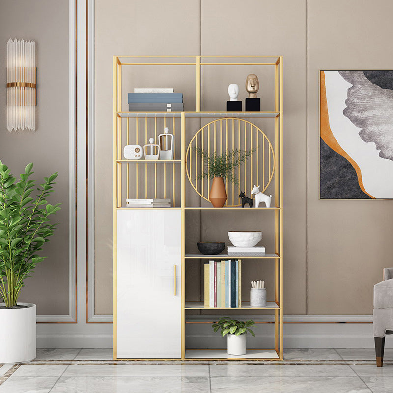 Glam Antique Finish Shelf Bookcase Etagere Bookshelf with Shelves