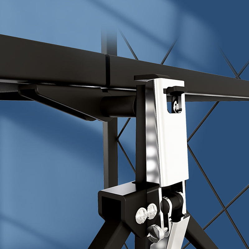 Contemporary Metal Bookshelf Etagere Folding Bookcase with Shelves