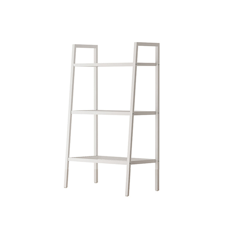 Scandinavian Open Back Bookshelf Ladder Metal Bookcase with Shelves