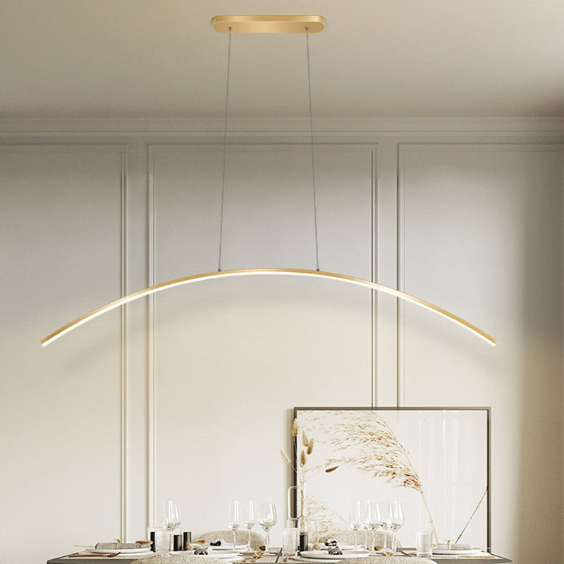 Golden Ceiling Light Contemporary LED Kitchen Island Lighting for Foyer