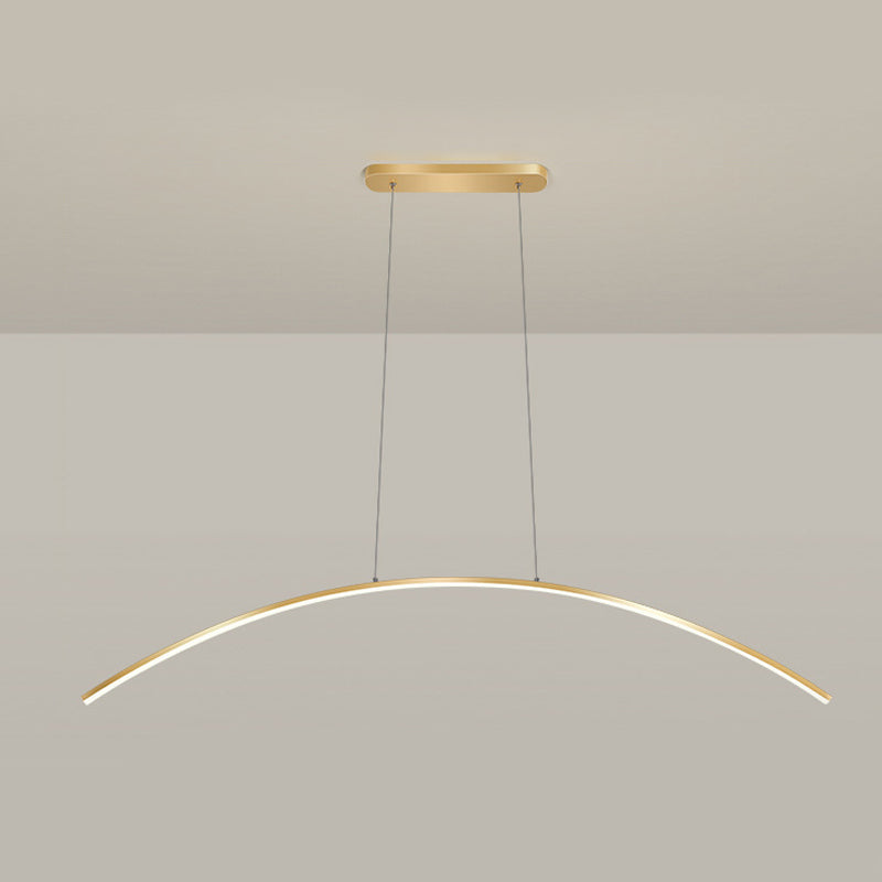 Golden Ceiling Light Contemporary LED Kitchen Island Lighting for Foyer