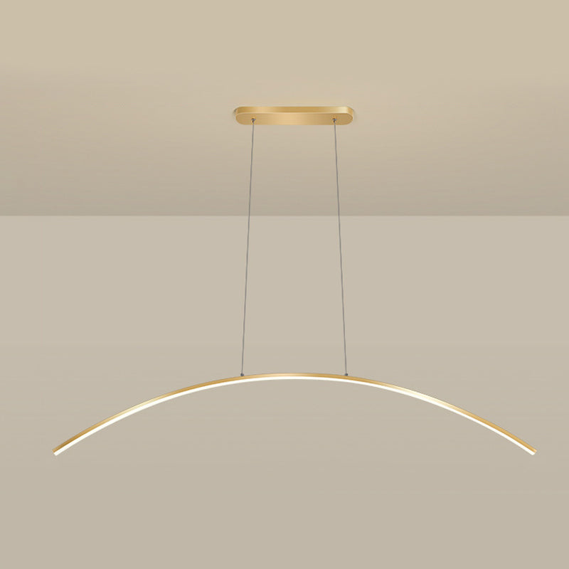 Golden Ceiling Light Contemporary LED Kitchen Island Lighting for Foyer