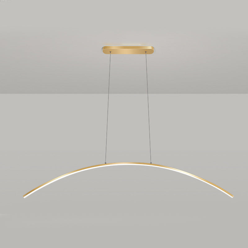 Golden Ceiling Light Contemporary LED Kitchen Island Lighting for Foyer