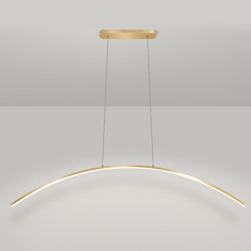 Golden Ceiling Light Contemporary LED Kitchen Island Lighting for Foyer