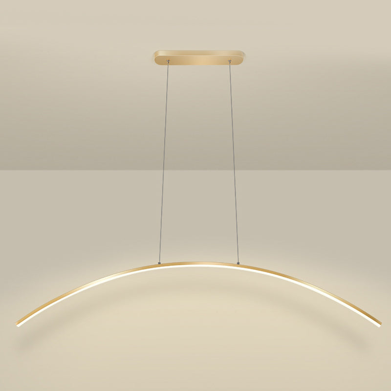 Golden Ceiling Light Contemporary LED Kitchen Island Lighting for Foyer