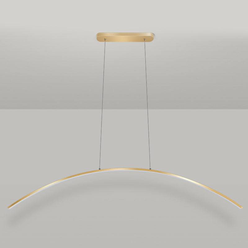 Golden Ceiling Light Contemporary LED Kitchen Island Lighting for Foyer