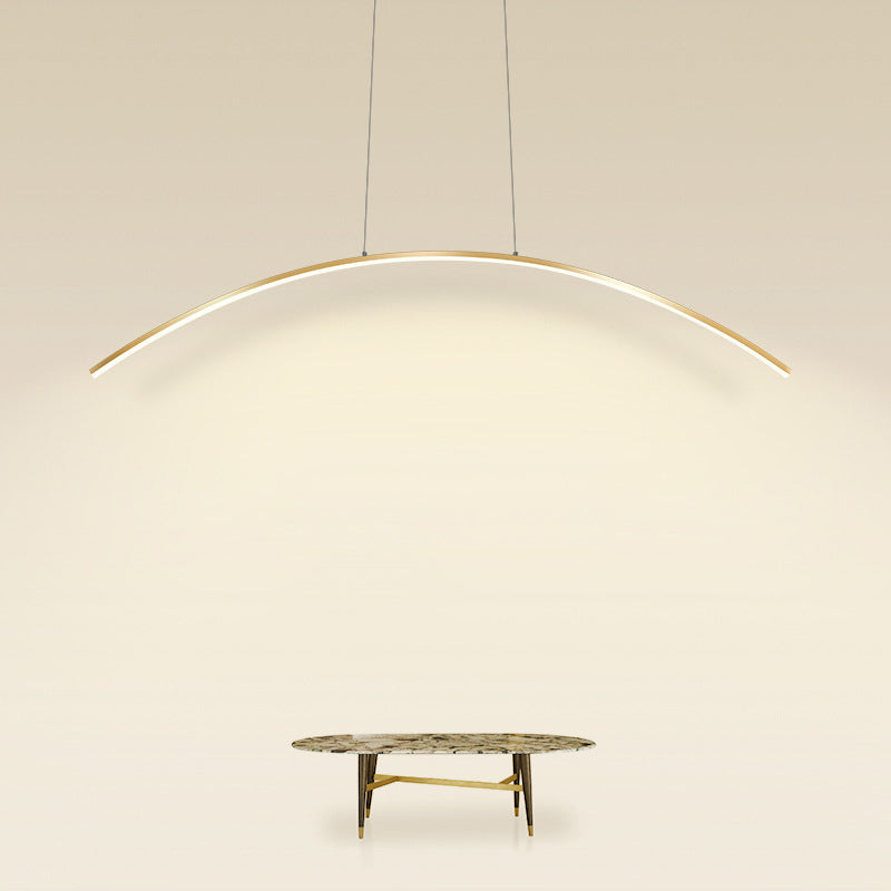 Golden Ceiling Light Contemporary LED Kitchen Island Lighting for Foyer