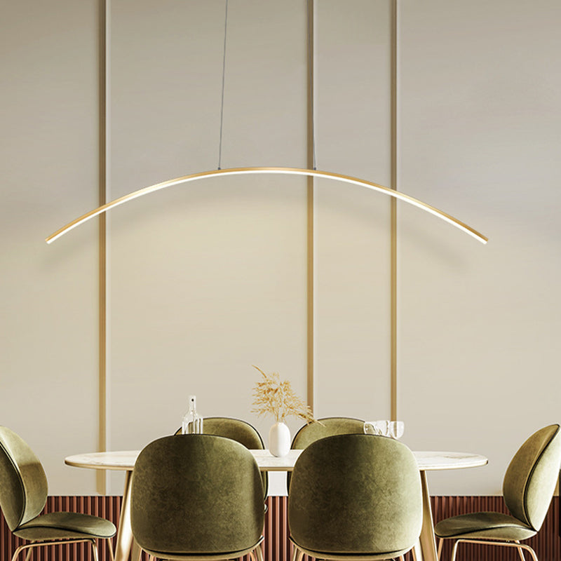 Golden Ceiling Light Contemporary LED Kitchen Island Lighting for Foyer