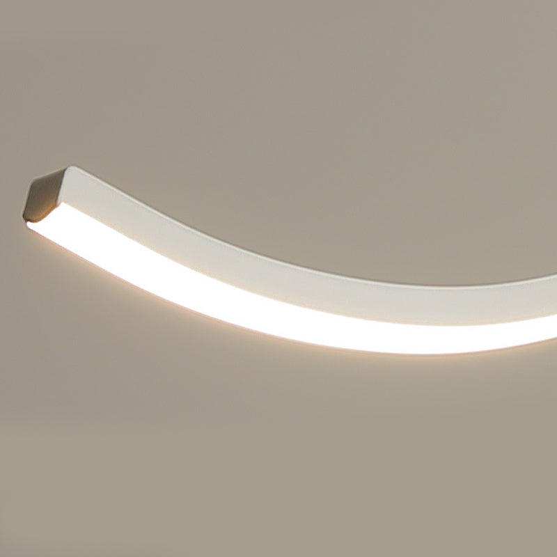 White Linear Kitchen Island Lighting Metal Square Ceiling Light for Living Room