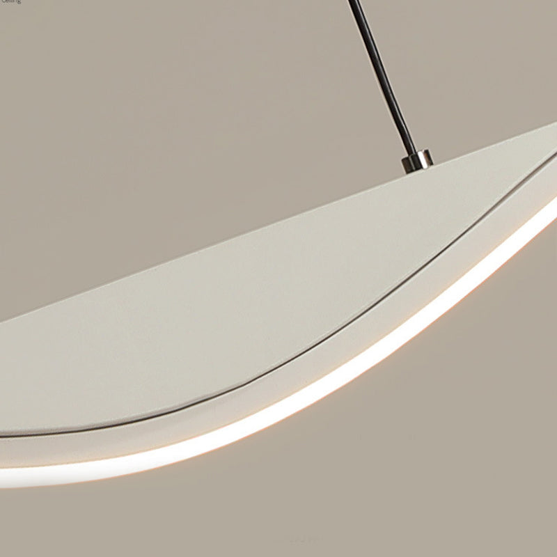 White Linear Kitchen Island Lighting Metal Square Ceiling Light for Living Room