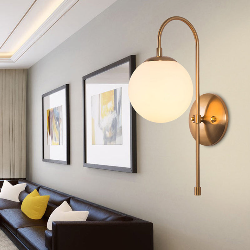 1 Light Unique Shape Wall Light Fixture Modern Wall Mounted Lighting in Gold Finish