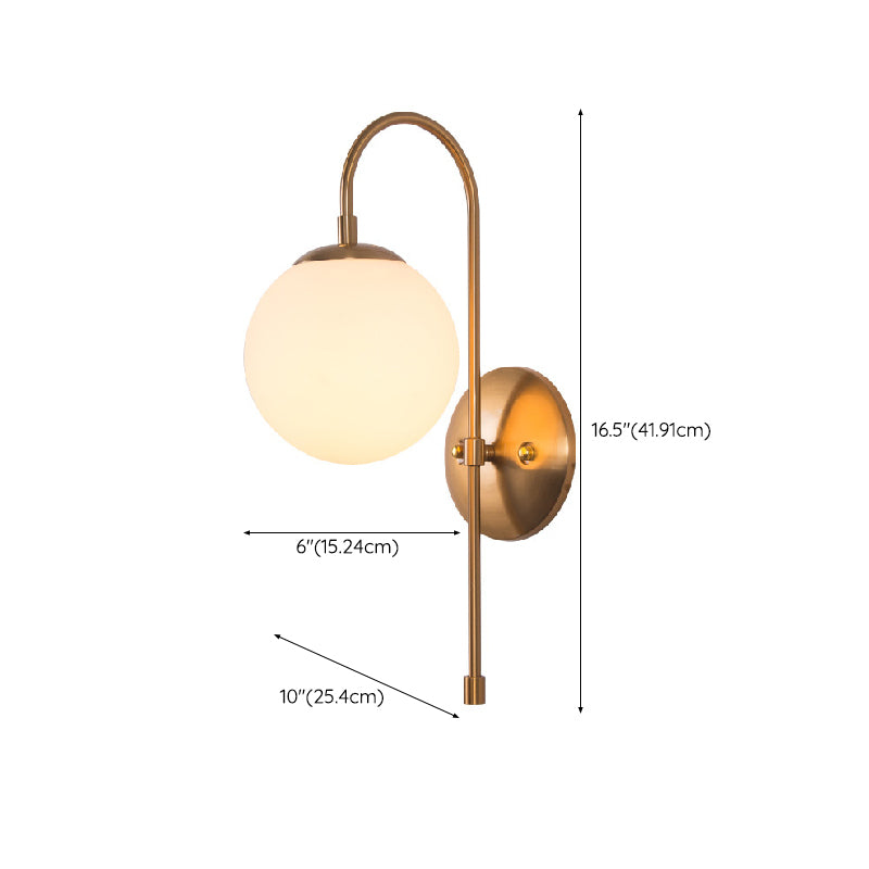 1 Light Unique Shape Wall Light Fixture Modern Wall Mounted Lighting in Gold Finish