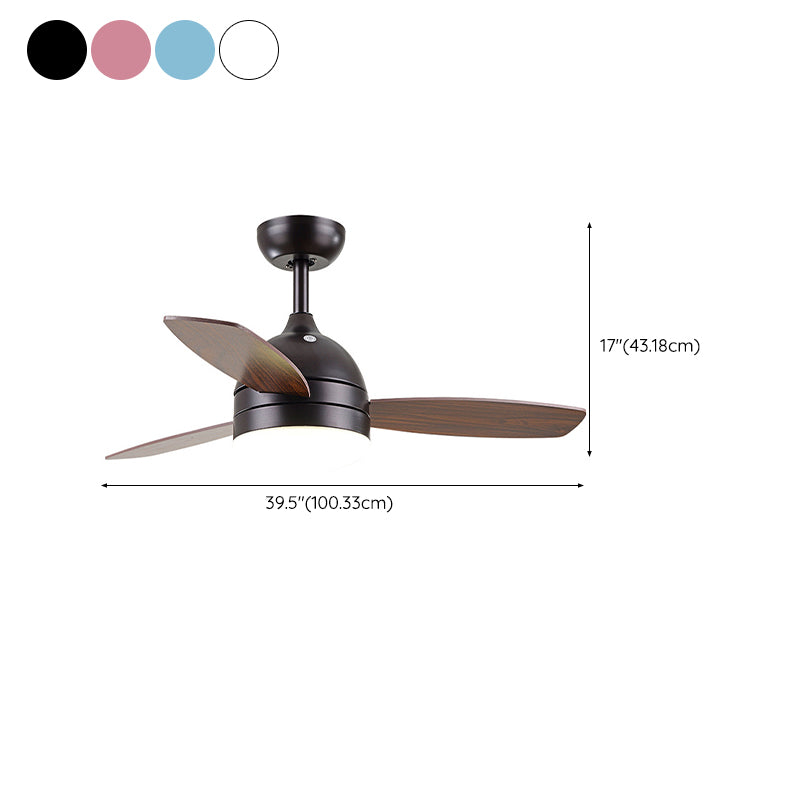 Kids Style 1 - Light Fan Light 3 Wood Blades Ceiling Fan Fixture