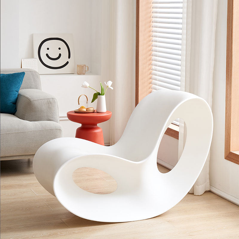 Contemporary Rocking Chair Acrylic Solid Color Indoor Rocking Chair without Armrest