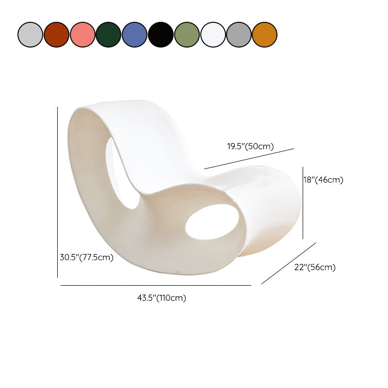 Contemporary Rocking Chair Acrylic Solid Color Indoor Rocking Chair without Armrest
