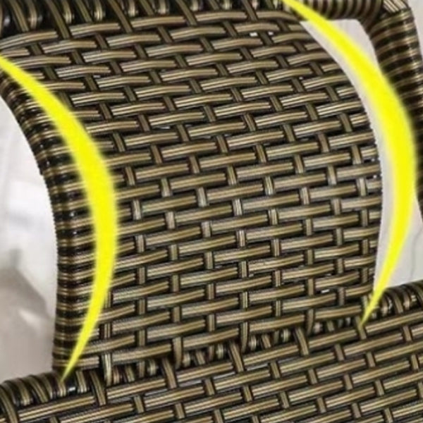 Contemporary Spindle Rattan Rocking Chair Wheel Handrail Design Metal Frame Rocker Chair