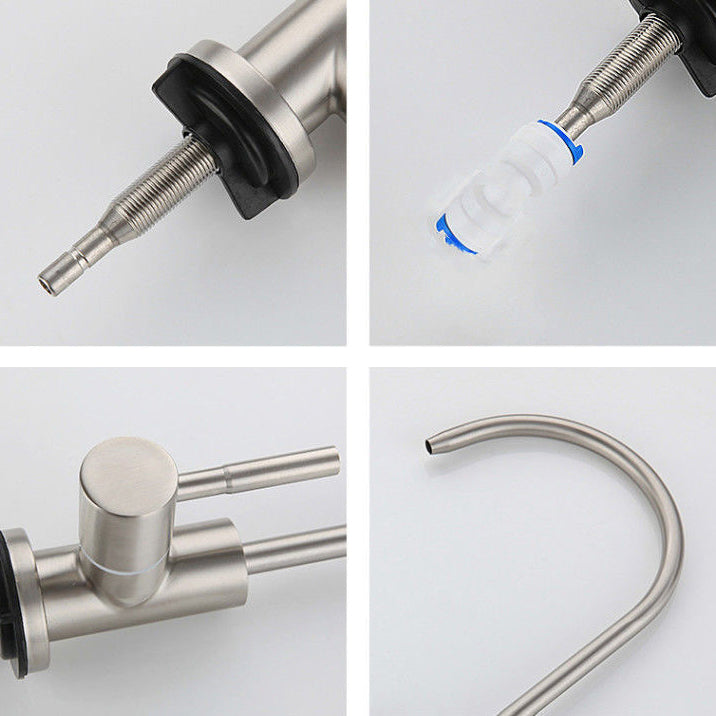 Modern 1-Handle Faucet with Water Dispenser 1-Hole Standard Kitchen Faucet