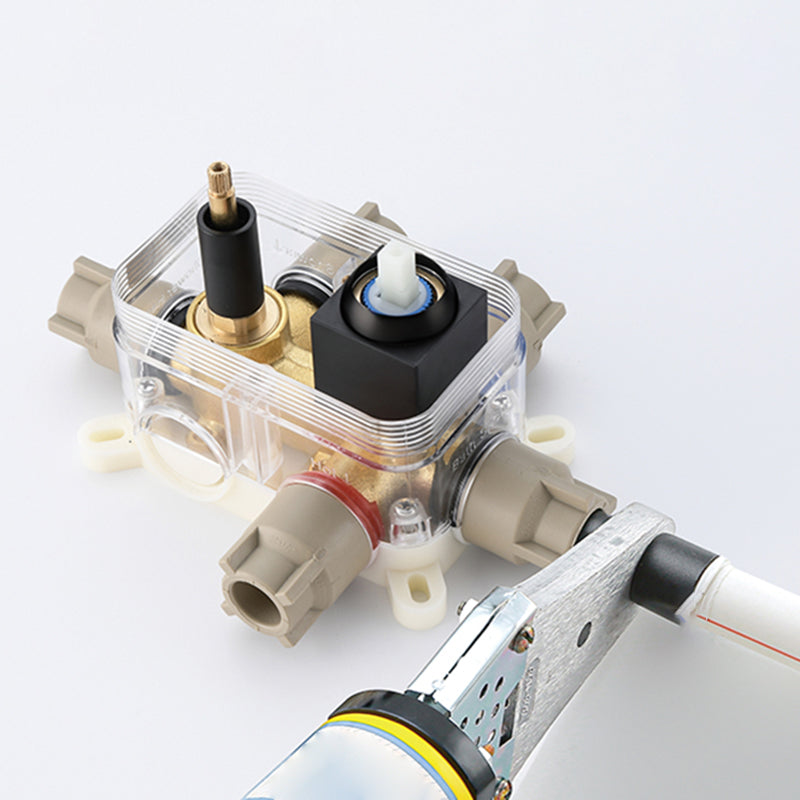 Modern Shower Set Brass Square Temperature Control Shower System