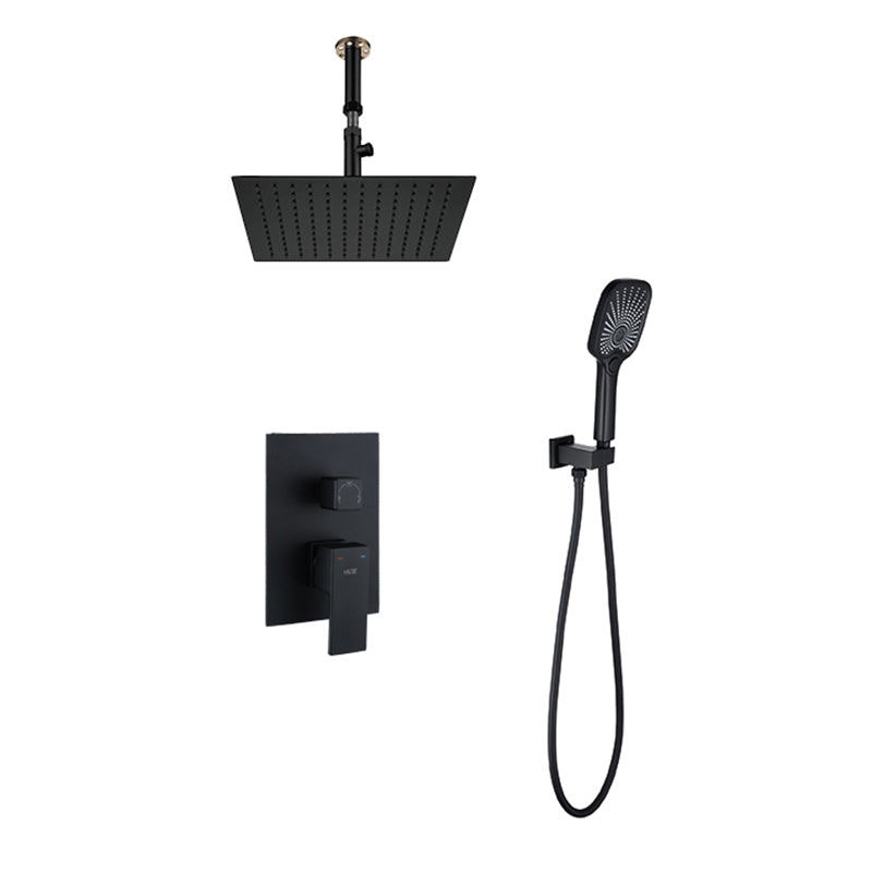 Modern Shower Set Brass Square Temperature Control Shower System
