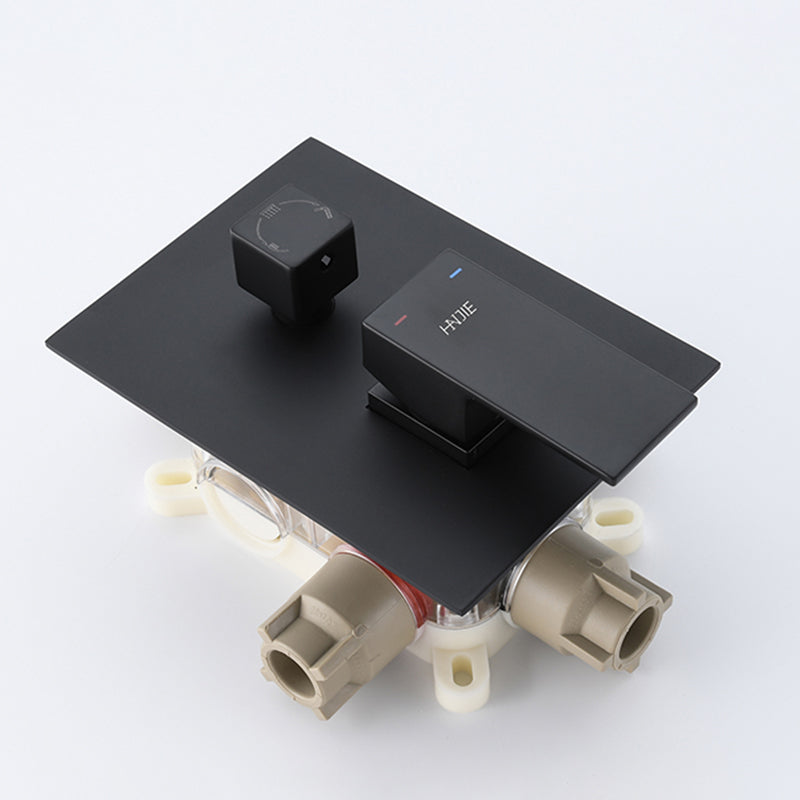 Modern Shower Set Brass Square Temperature Control Shower System