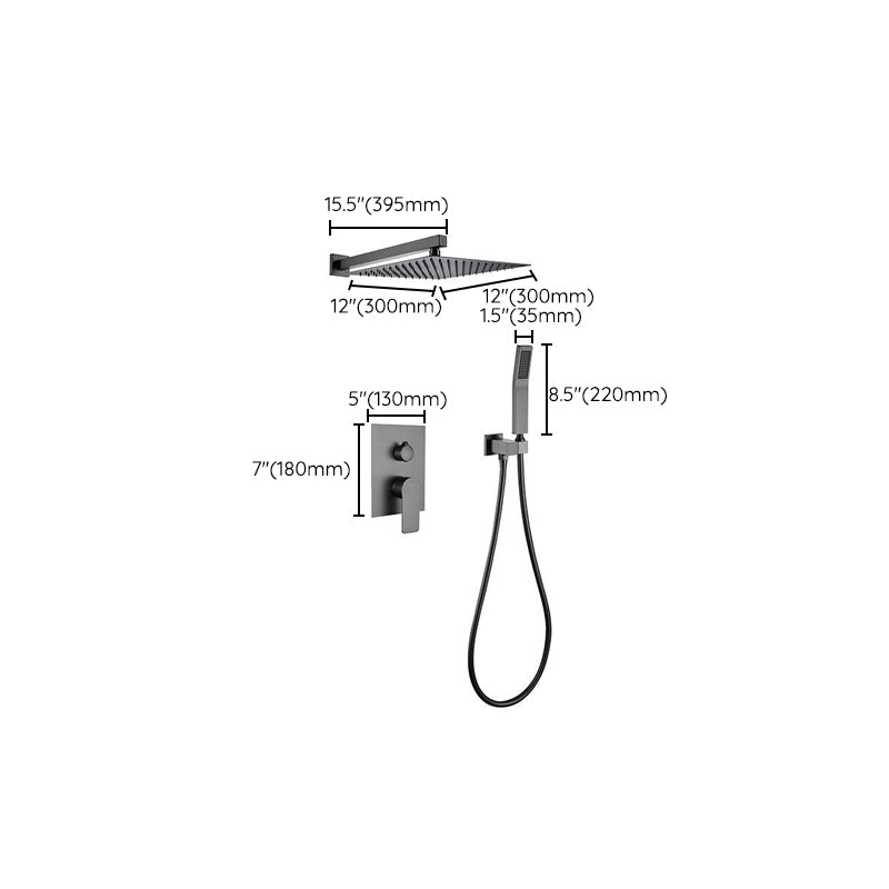 Modern Shower Trim Brass Handheld Shower Head Ceiling Mounted Shower System