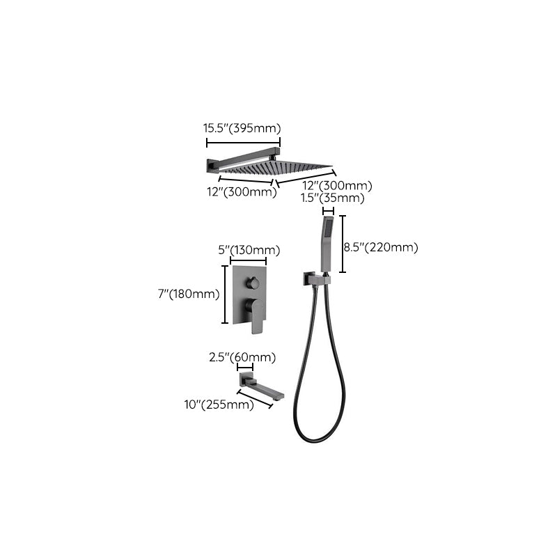 Modern Shower Trim Brass Handheld Shower Head Ceiling Mounted Shower System