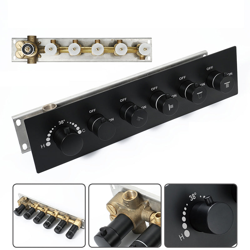 Modern Shower System Brass Temperature Control Ceiling Mounted Shower Trim