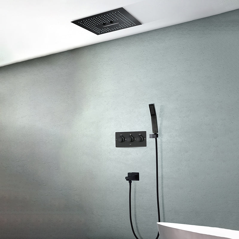 Modern Shower System Brass Temperature Control Ceiling Mounted Shower Trim