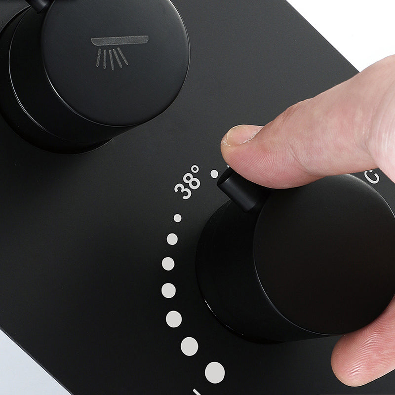 Modern Shower System Brass Slide Bar Included Ceiling Mounted Shower Head Combo