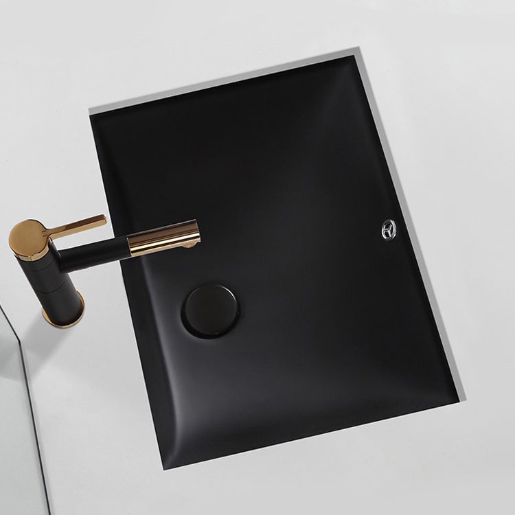 Black Undermount Vanity Sink Modern Porcelain Undermount Vanity Sink