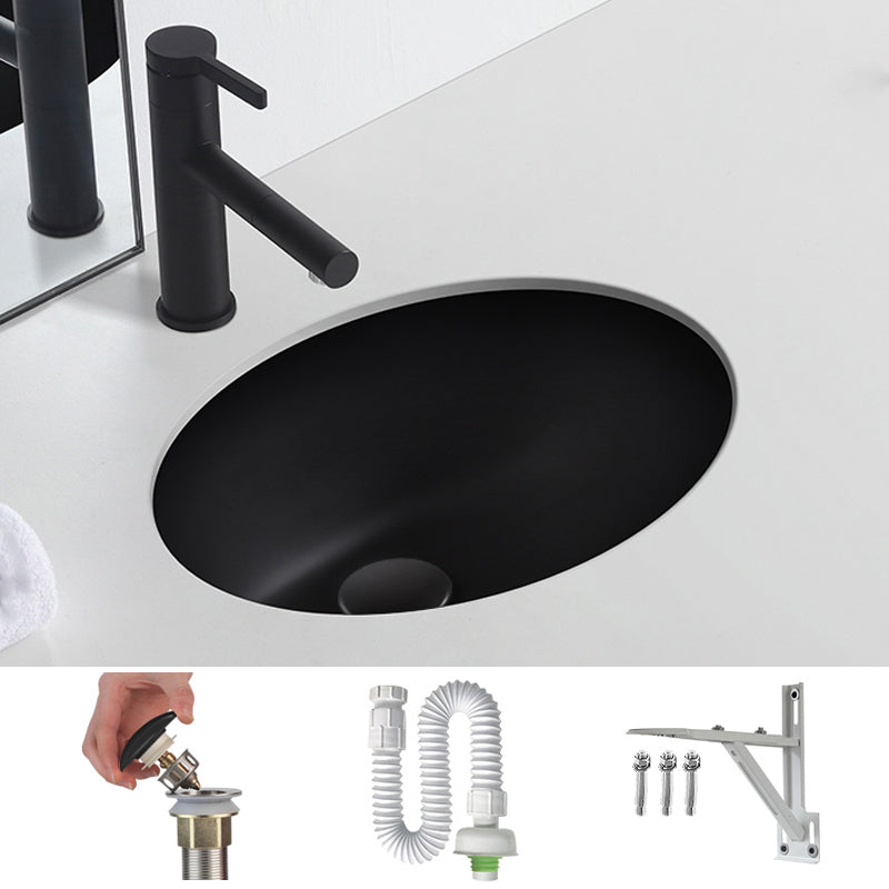 Black Undermount Vanity Sink Modern Porcelain Undermount Vanity Sink