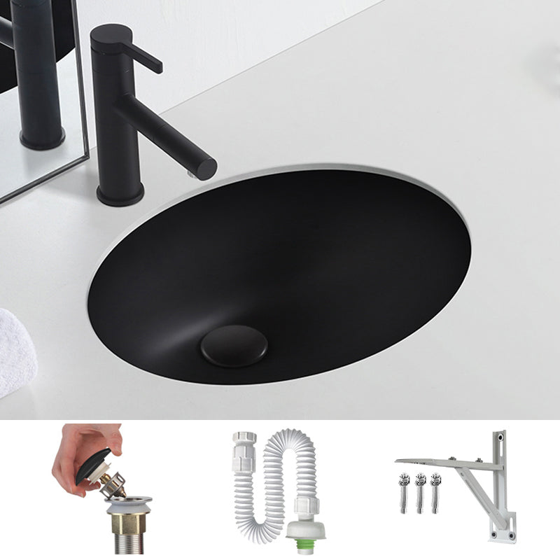 Black Undermount Vanity Sink Modern Porcelain Undermount Vanity Sink
