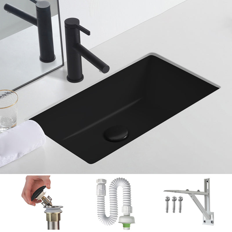 Black Undermount Vanity Sink Modern Porcelain Undermount Vanity Sink