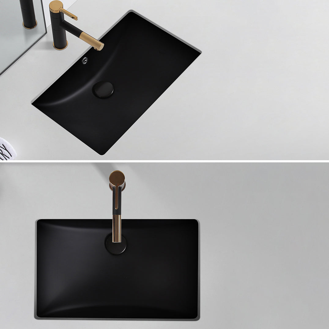 Black Undermount Vanity Sink Modern Porcelain Undermount Vanity Sink