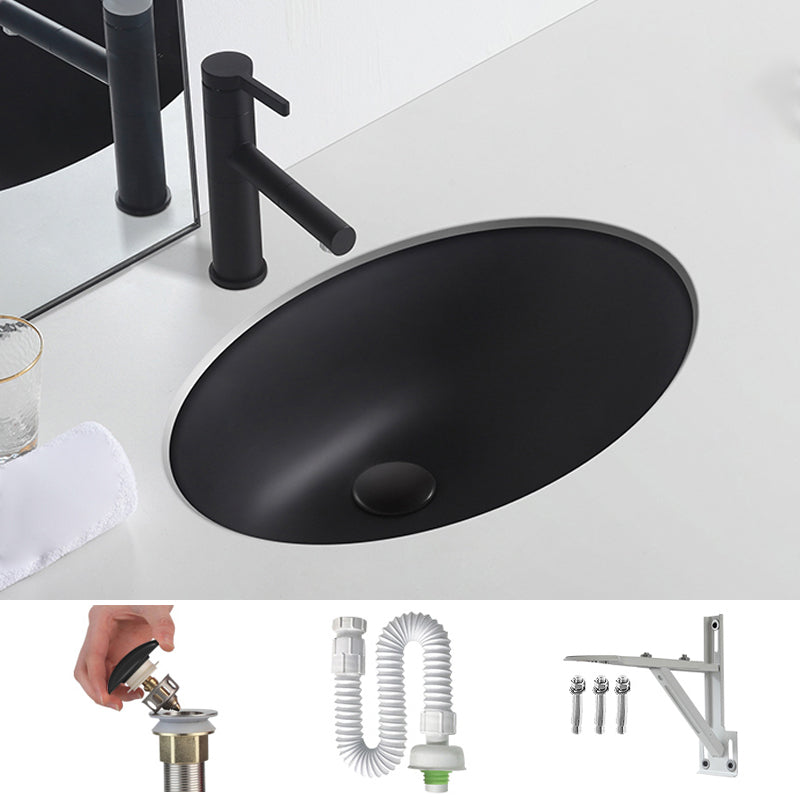 Black Undermount Vanity Sink Modern Porcelain Undermount Vanity Sink